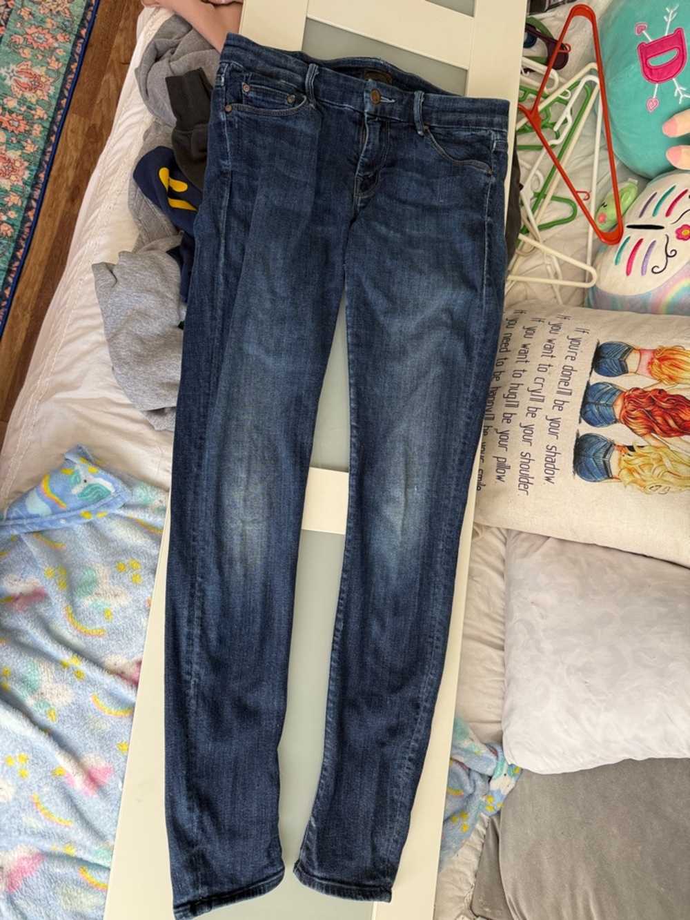 MOTHER Dark Indigo Skinny Jeans